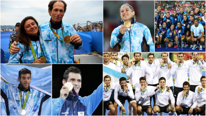 Medallistas argentinos en los últimos dos Juegos Olímpicos
