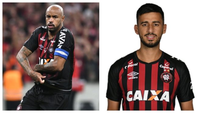 Thiago Heleno y Camacho, jugadores del Athletico Paranaense.