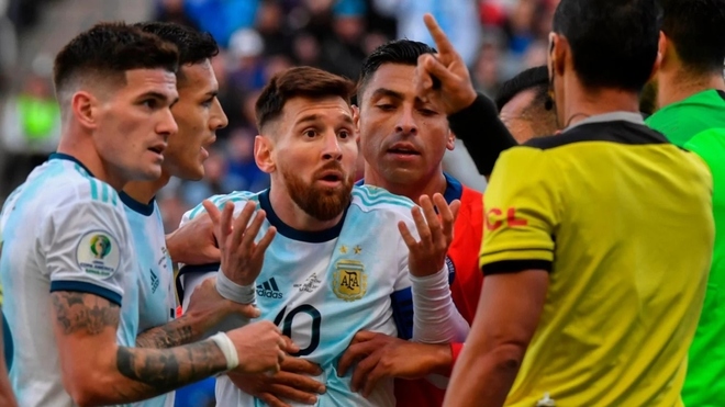 Argentina vs Chile en la última Copa América