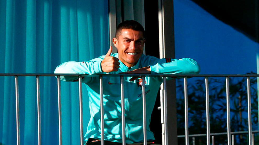Cristiano Ronaldo, en cuarentena en el hotel de la selección de...