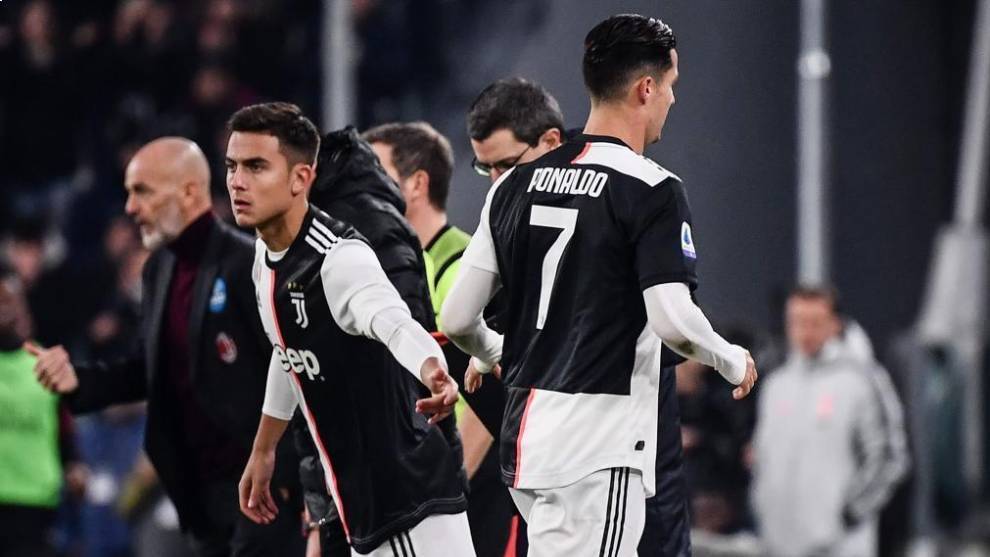 Dybala y Cristiano Ronaldo, en un partido de la Juventus.