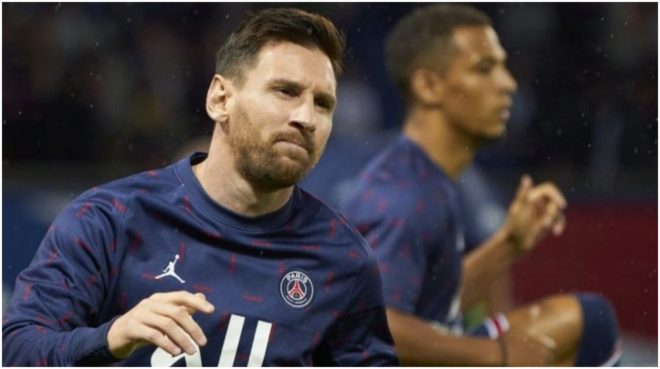 Messi, vestido con los colores del PSG.