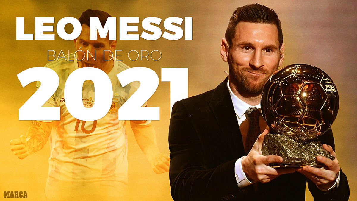 Messi, ganador del Balón de Oro a mejor jugador del año 2021.