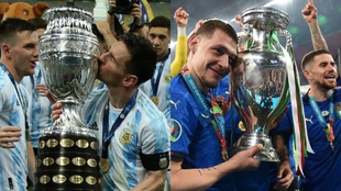 Argentina, campeón de la Copa América, enfrenta a Italia, ganador de...