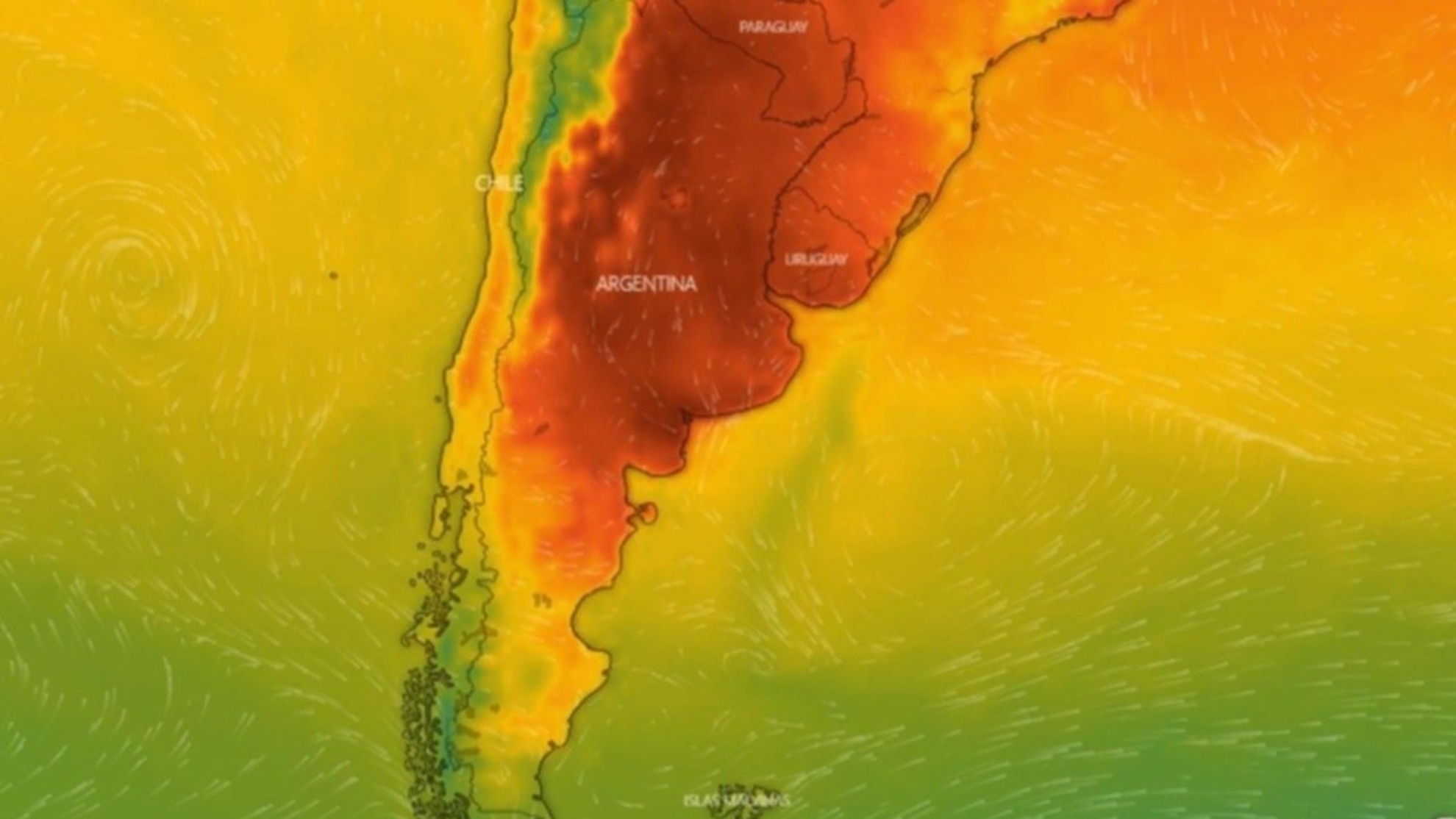 Ola de calor en Argentina.