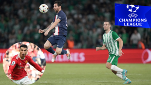 Messi controla la pelota ante un rival del Maccabi Haifa, en un...