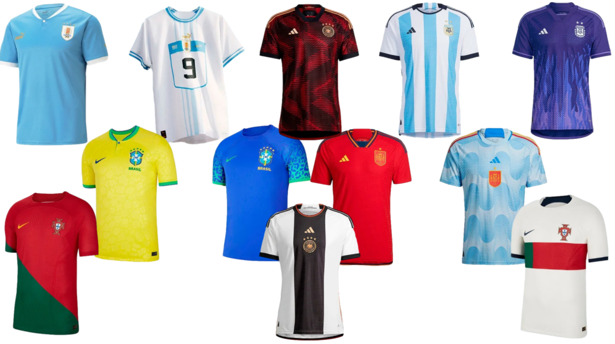 las 32 camisetas del Mundial de Qatar 2022 - A sólo días del partido inaugural para el... | MARCA Claro Argentina