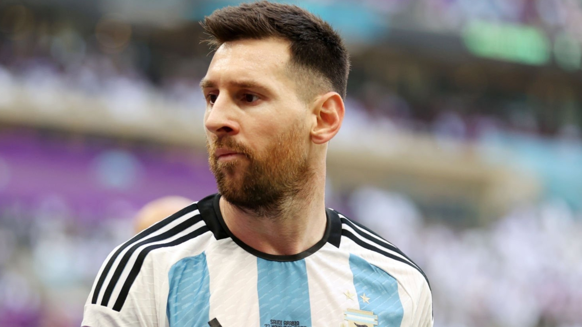 Leo Messi, durante el partido frente a Arabia.