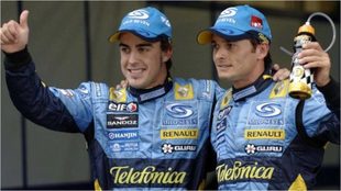 Alosno y Fisichella, cuando compartían equipo en Renault.