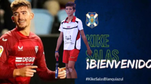 Kike Salas con la camiseta del Sevilla y cuando fue campeón mundial...
