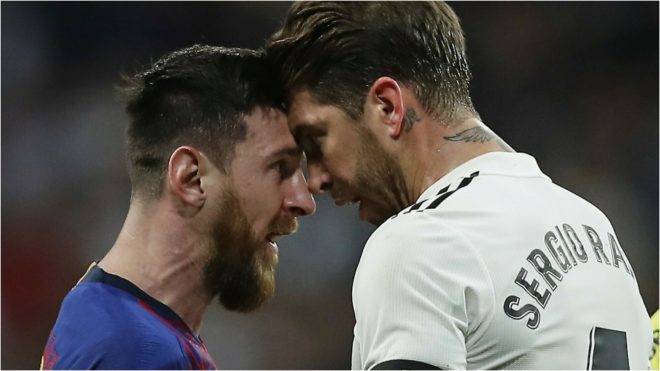 Messi y Ramos, durante un Real Madrid-Barcelona.