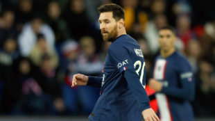 Leo Messi, en un partido del PSG.